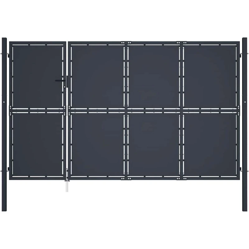Havelåge i stål 350x200 cm - antracitgrå