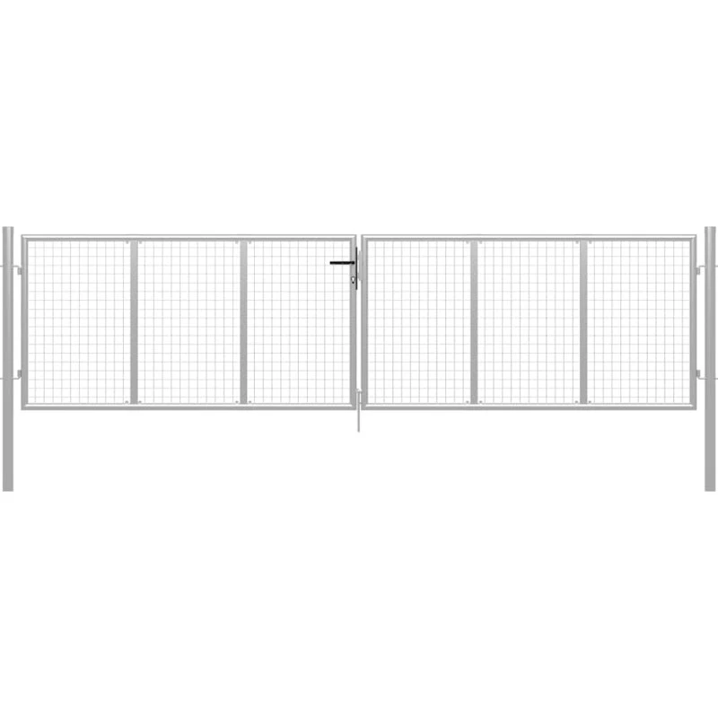 Havelåge galvaniseret stål 400x100 cm - robust låge