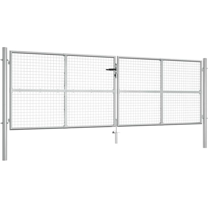 Havelåge i galvaniseret stål 415x125 cm - sølv