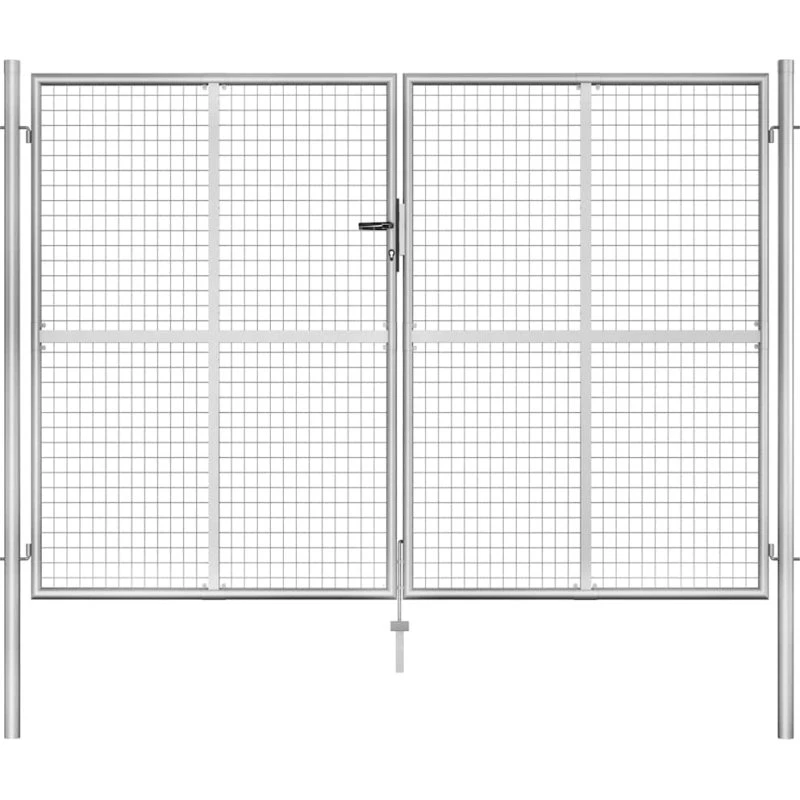 Havelåge galvaniseret stål 306x175 cm, sølv