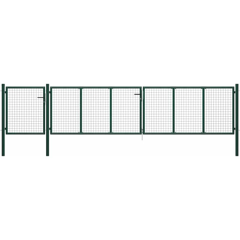 Havelåge i stål 500x75 cm - grøn, med lås