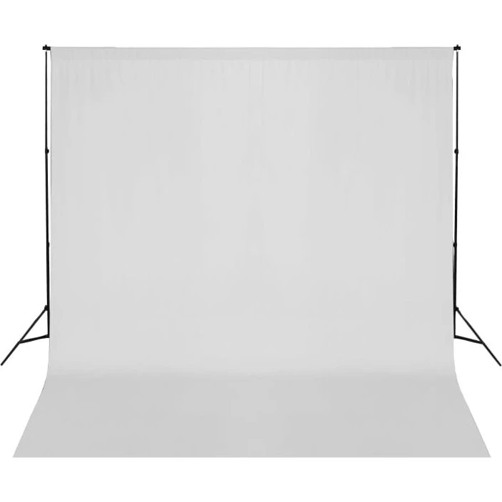 Stativsystem til fotobaggrund 600x300 cm – hvid