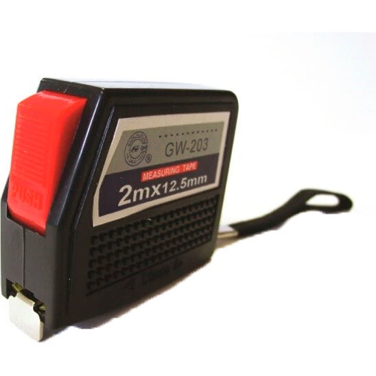 Büngers Målebånd 2 m - stålrem, cm-markering, stop og armbånd