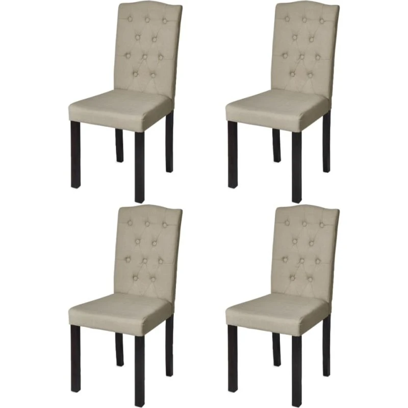 Spisebordsstole 4 stk. stof kamelbrun - ergonomisk sæt