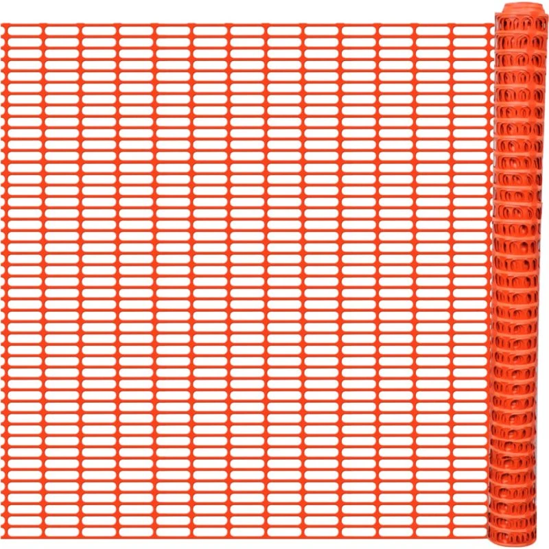 Orange sikkerhedshegn 50 m - HDPE midlertidigt havehegn