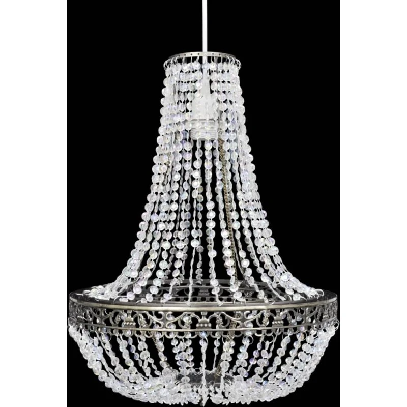 Klassisk lysekrone 36,5×46 cm med prismer