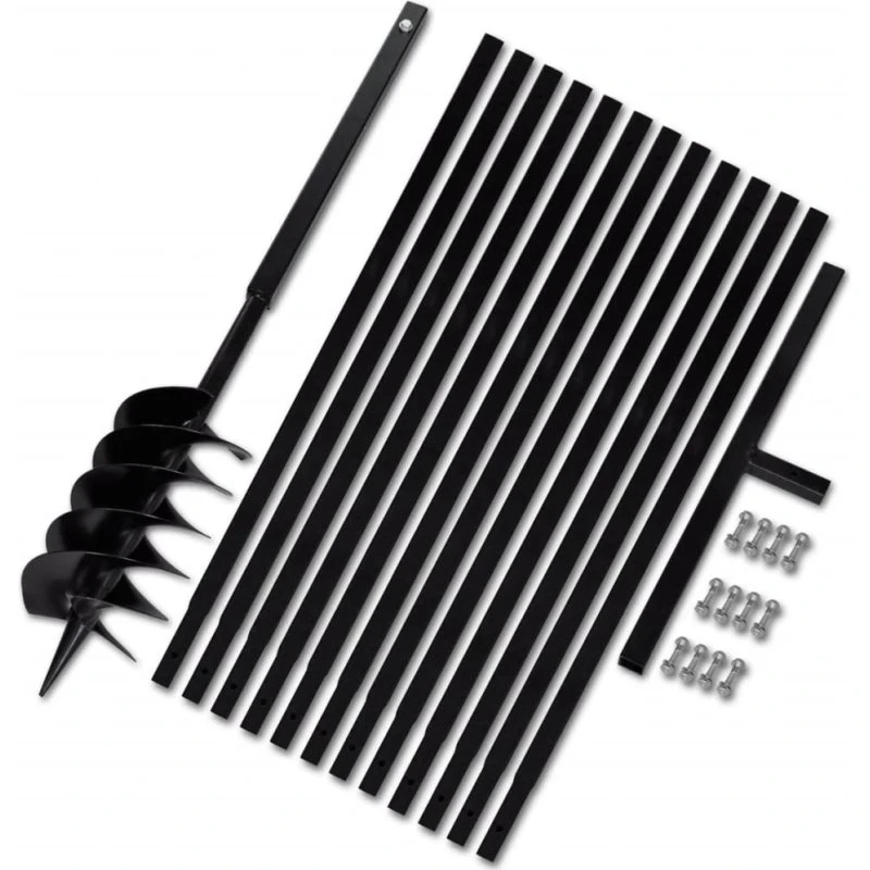 Pælebor med håndtag 150 mm – 13 m stål med forlængerrør