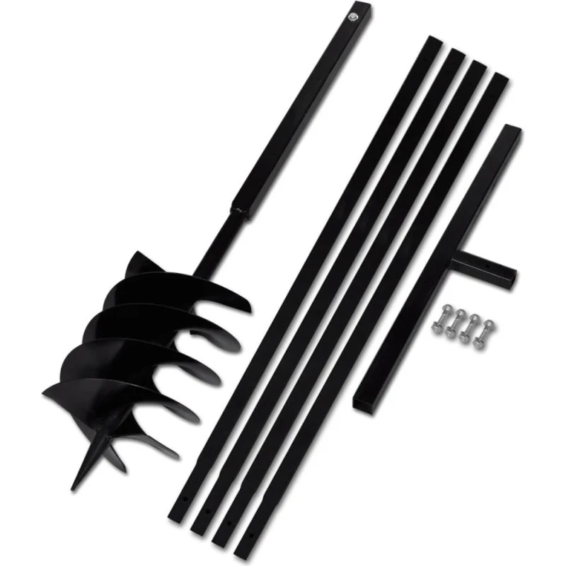 Jordbor 200 mm med 5 m forlængerrør - Stål