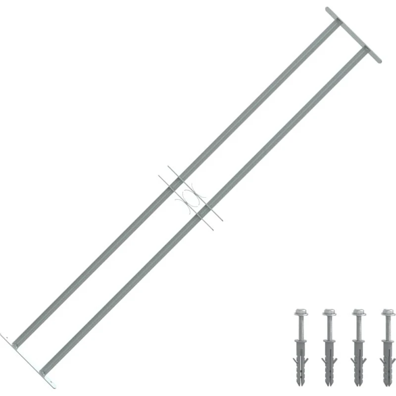 Sikkerhedsgitter til vindue 1000–1500 mm, galvaniseret stål