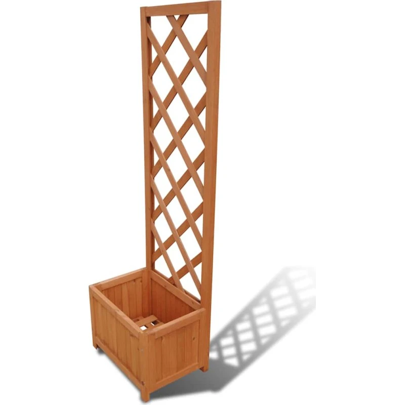 Plantekasse med espalier i massivt træ 40×30×135 cm