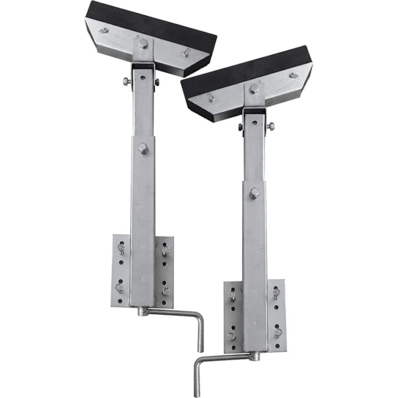 Justerbart stævnstøttesæt til bådtrailer 63-88 cm (2 stk.)