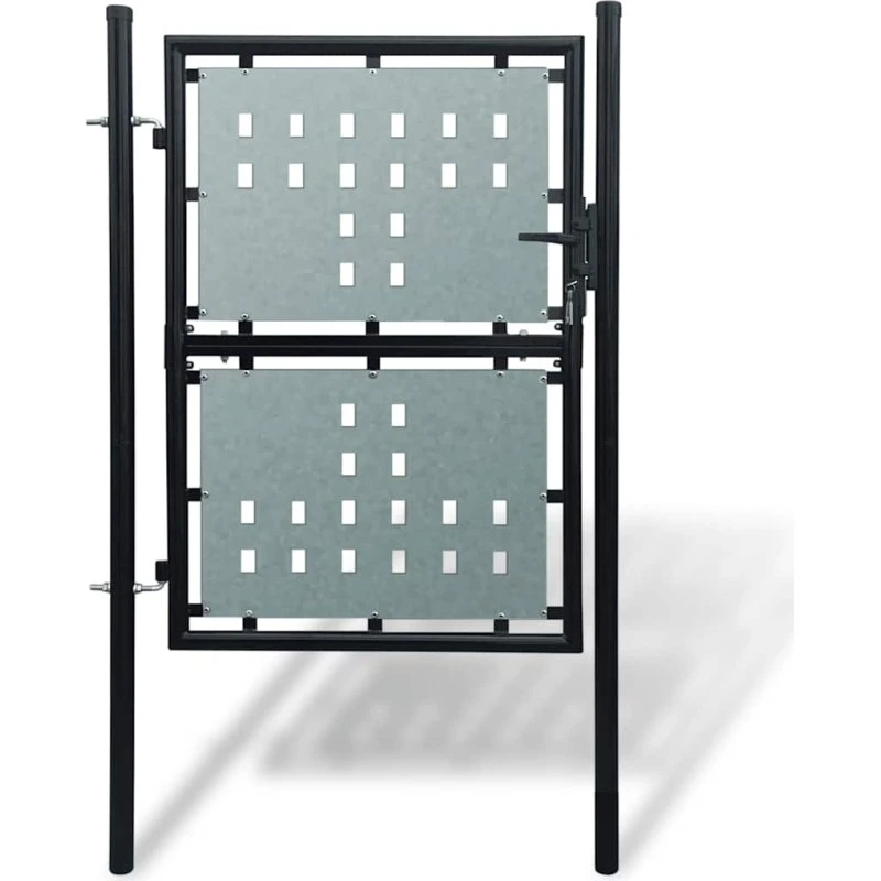 Sort hegnslåge enkeltdør 100x200 cm