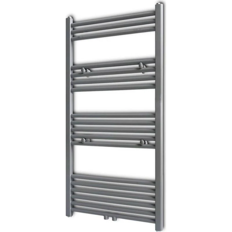 Håndklæderadiator 600x1160 mm grå (centralvarme)