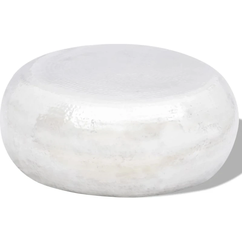 Sofabord hamret aluminium - sølv