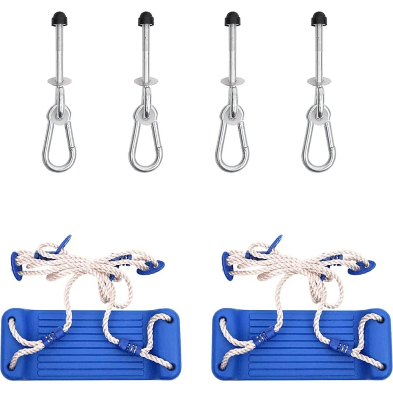 Gynger 2 stk. med klatresten i polyethylen - blå