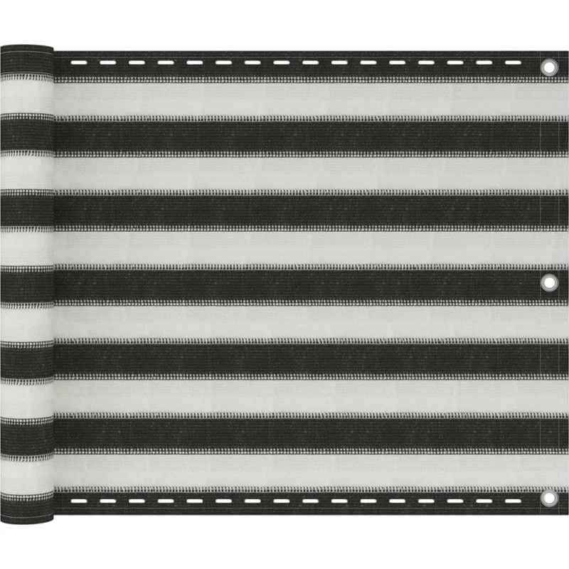 Balkonafskærmning HDPE 75x600 cm antracit/hvid