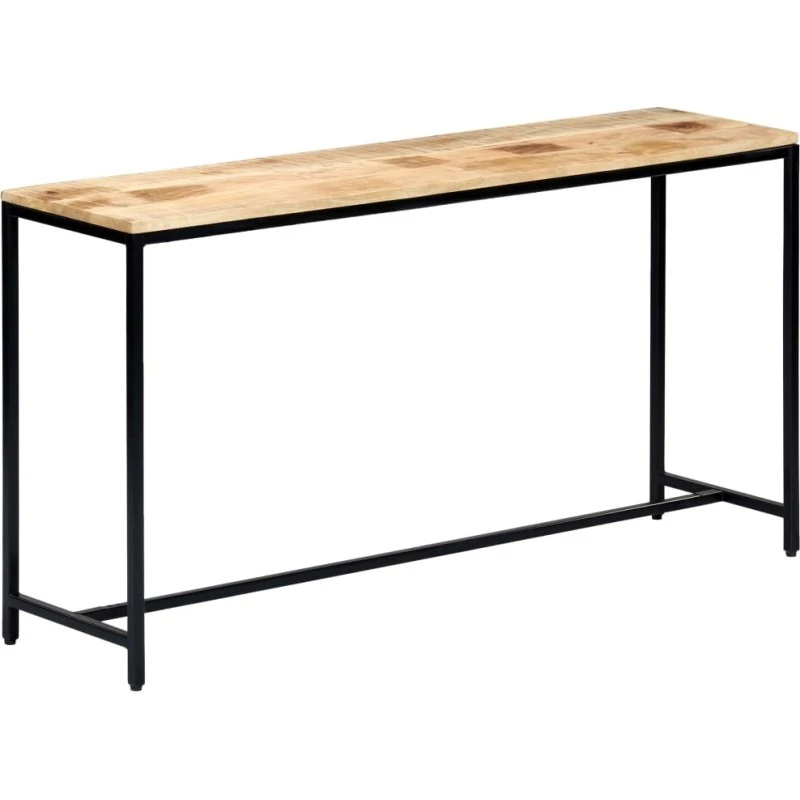 Konsolbord i massivt ru mangotræ 140x35x76 cm