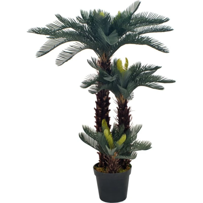 Kunstig cycaspalme i urtepotte 125 cm