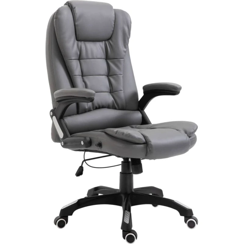 Ergonomisk kontorstol i kunstlæder - antracitgrå