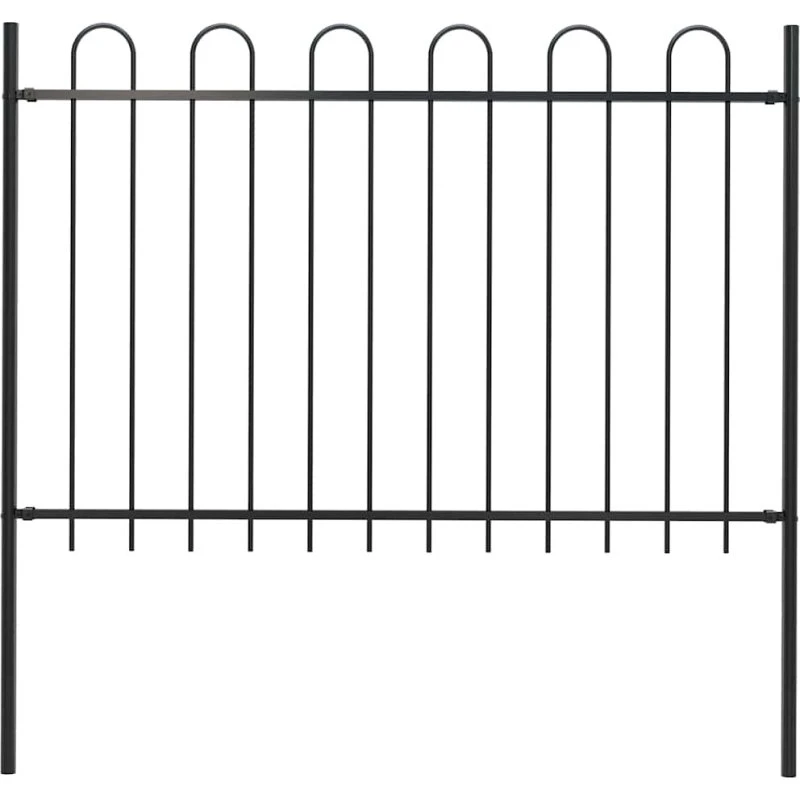 Havehegn i pulverlakeret stål 181×120 cm, sort