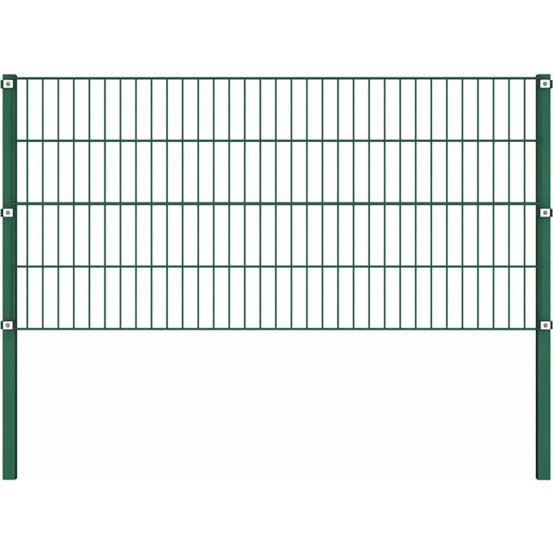 Hegnspanel sæt i pulverlakeret jern 176,5x80 cm - mosgrøn