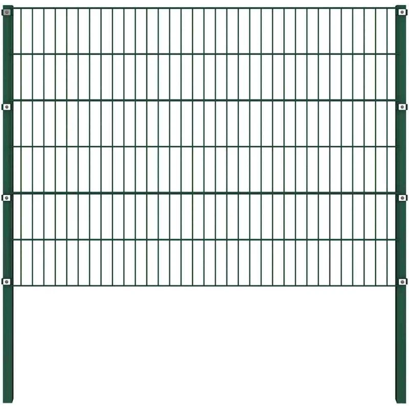 Hegnspanel sæt i pulverlakeret jern 176,5x120 cm - grøn