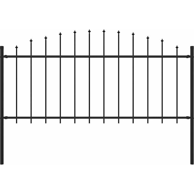 Havehegn med spydtop 1,7 m | Sort stål