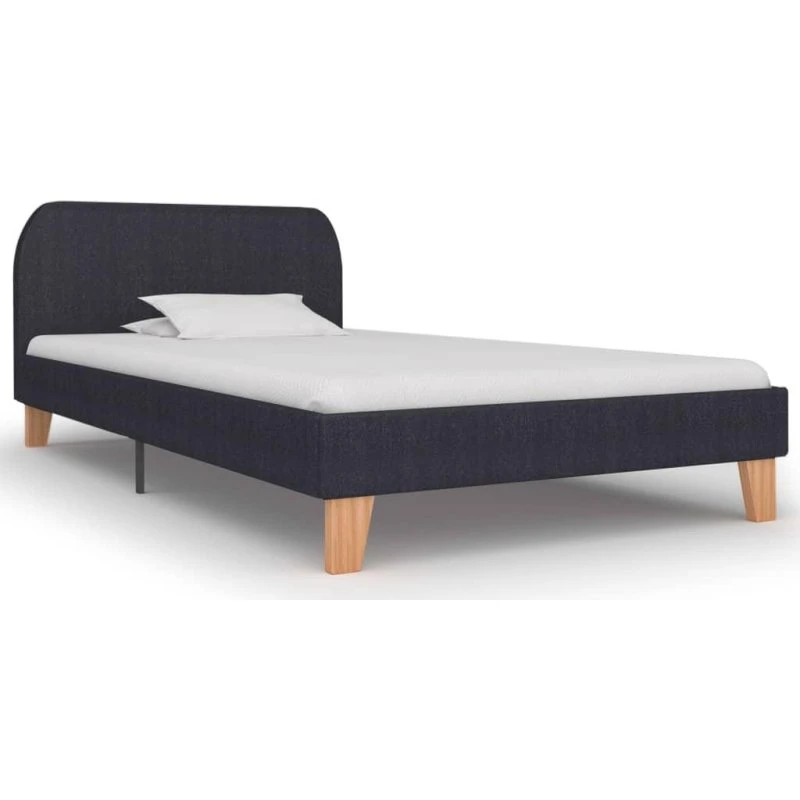 Polstret sengestel 90x200 cm mørkegrå - robust design