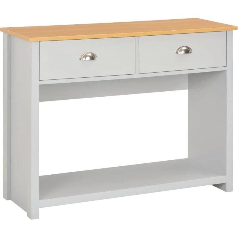 Konsolbord 97x35x76 cm - Grå, melaminbelagt
