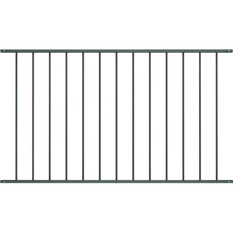 Hegnspanel pulverlakeret stål 1,63×1,25 m, antracit