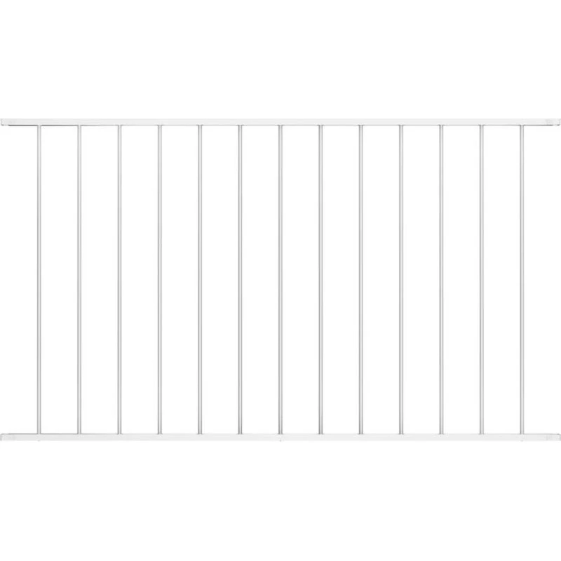 Hegnspanel i pulverlakeret stål 1,63x0,75 m - hvid