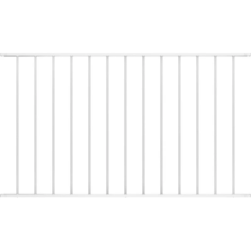 Hegnspanel i pulverlakeret stål 1,63×1,25 m - hvid