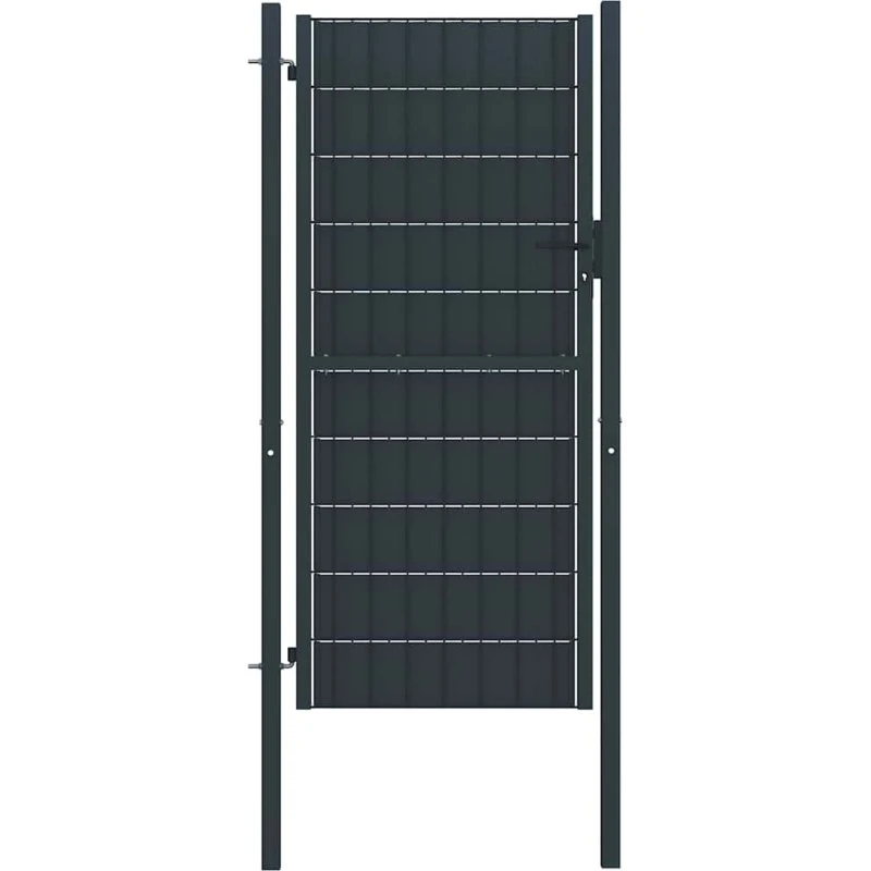 Hegnslåge PVC/stål 100x124 cm - Antracit