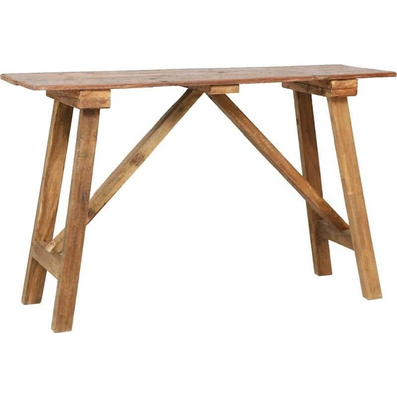 Konsolbord 130x40x80 cm i massivt genbrugstræ