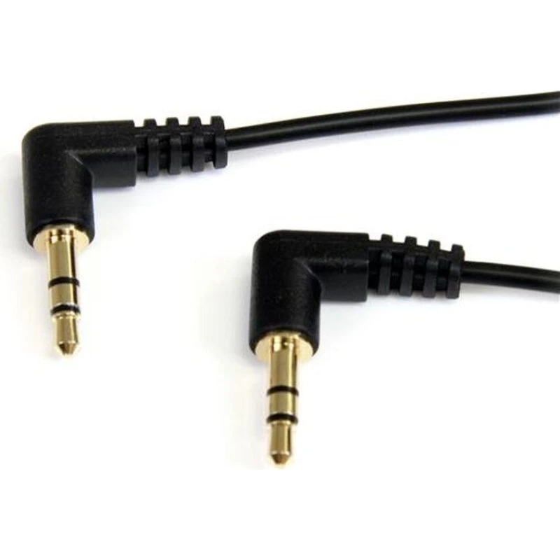 StarTech 3,5 mm vinklet stereo lydkabel 0,9 m - sort