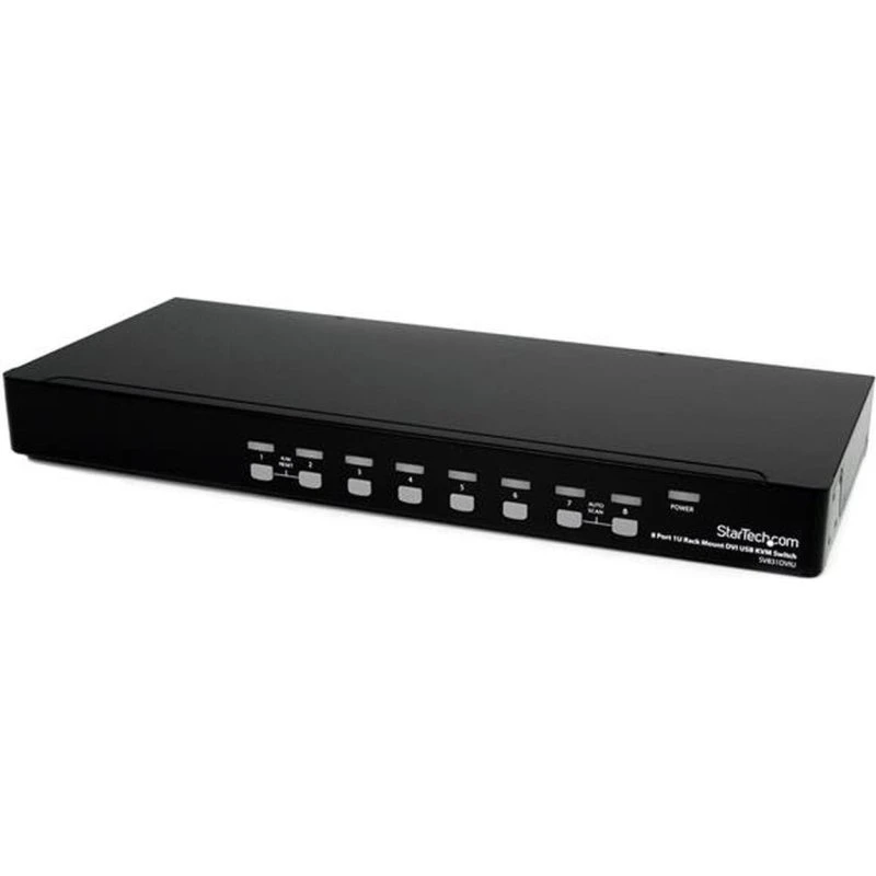 StarTech 8-ports DVI USB KVM-switch, 1U rackmonterbar