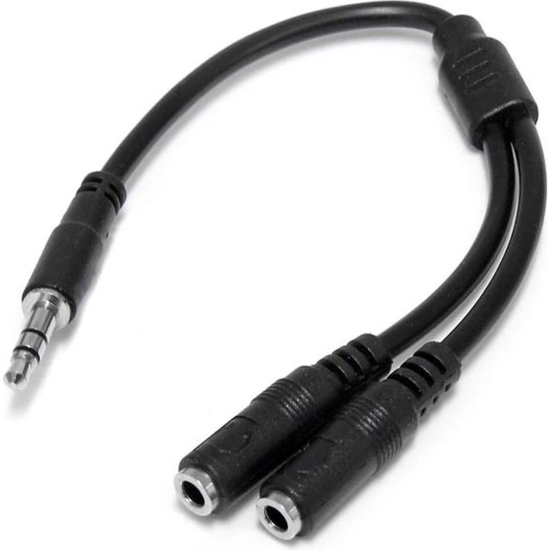 StarTech 3,5 mm audio Y-splitter 20 cm - sort
