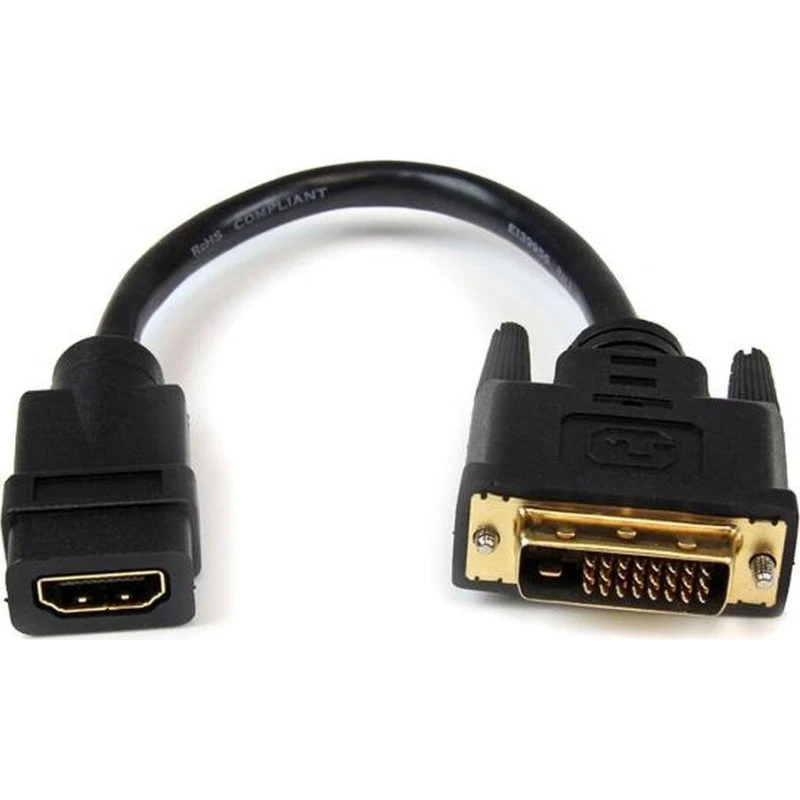 StarTech HDMI hun til DVI‑D han adapterkabel 20 cm