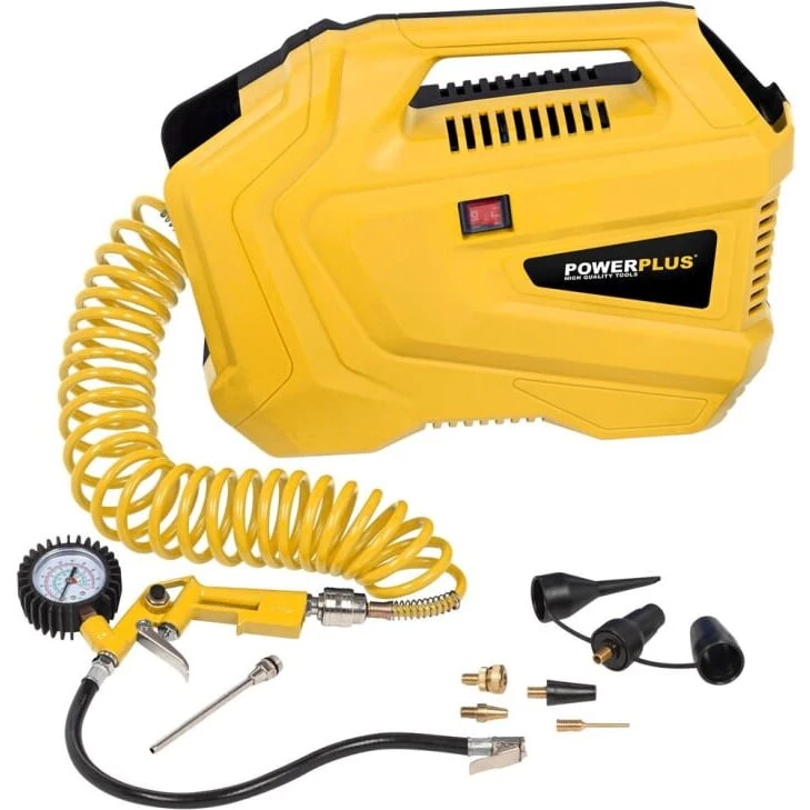 PowerPlus oliefri kompressor 1,5 HK – 8 bar, 180 l/min