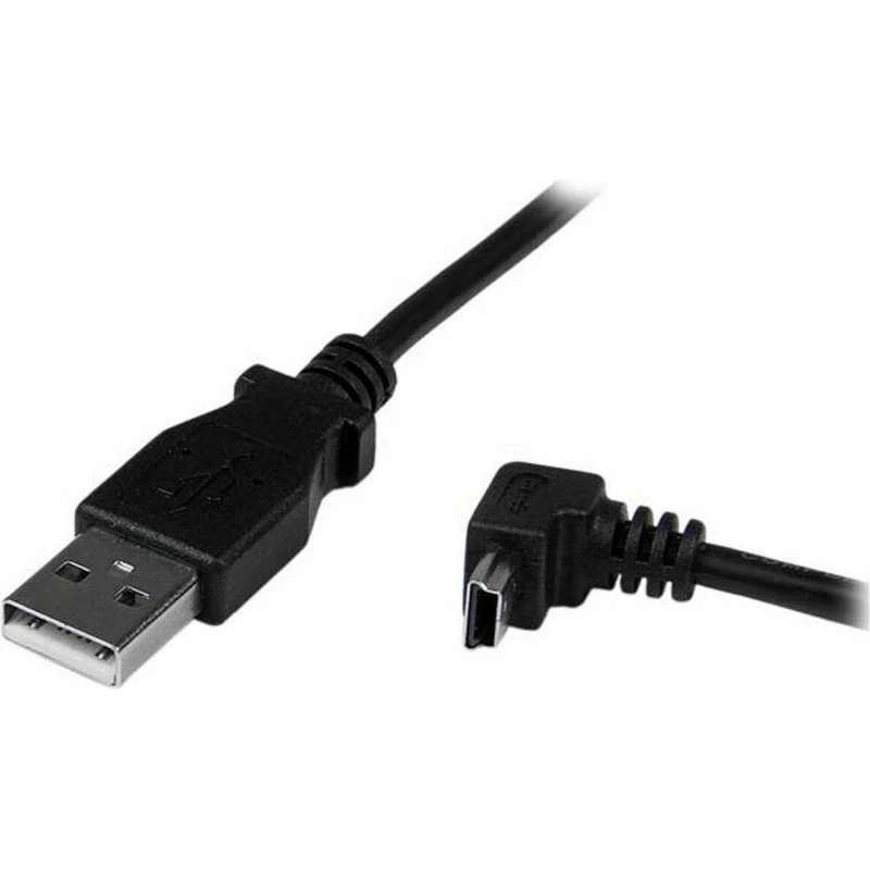 StarTech USB-kabel 2 m – USB A til Mini-B 90° (sort)