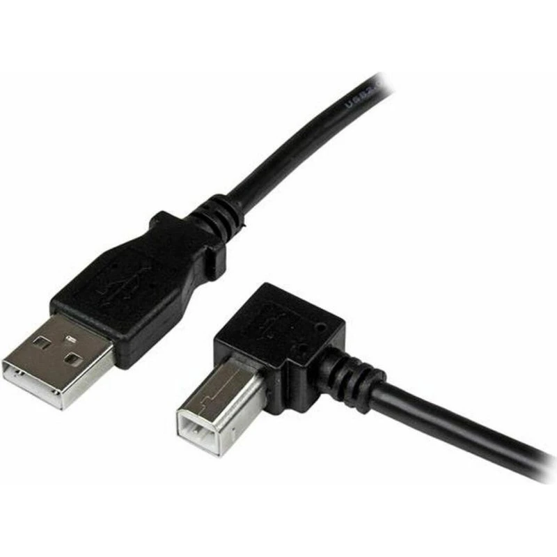 StarTech 1 m USB 2.0 A til vinklet B-kabel (90°) - sort