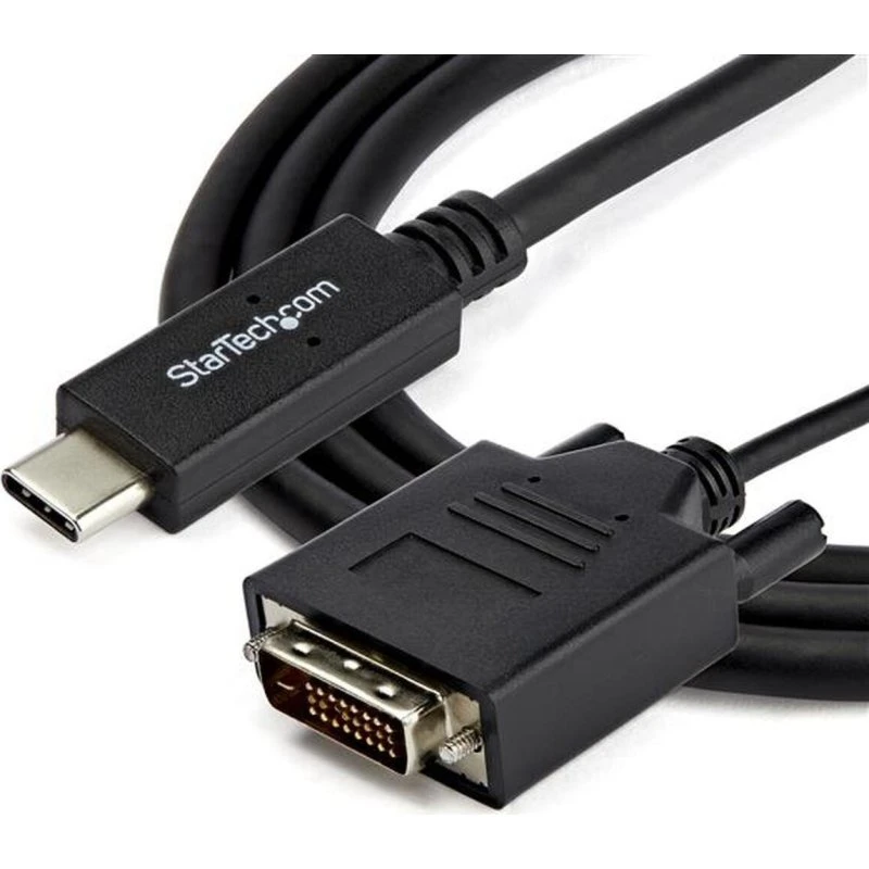 StarTech USB-C til DVI kabel 2 m – Sort