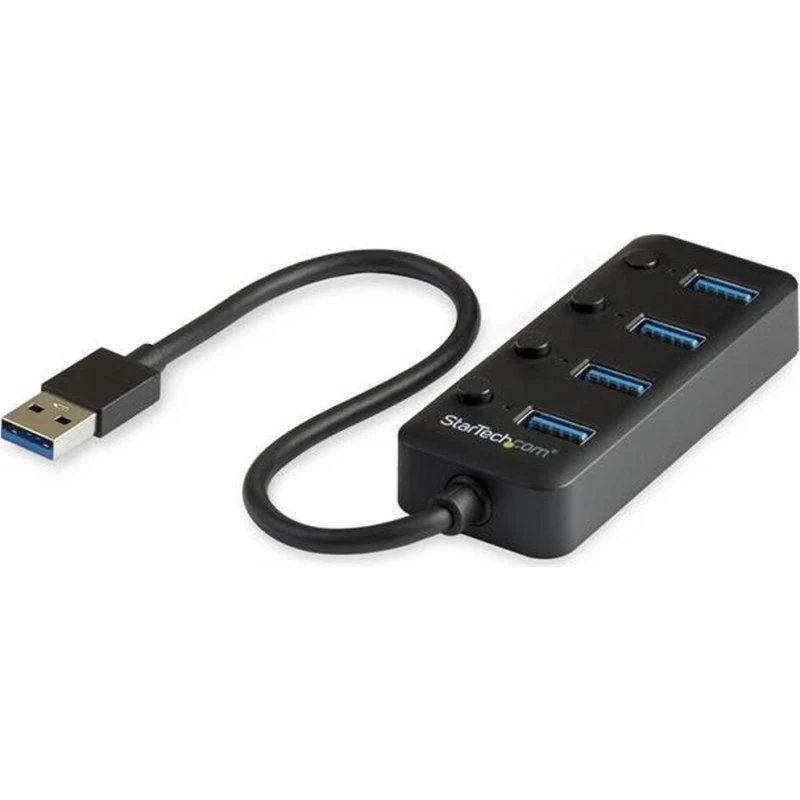 StarTech 4-port USB-A Hub (USB 3.2 Gen1) - Sort