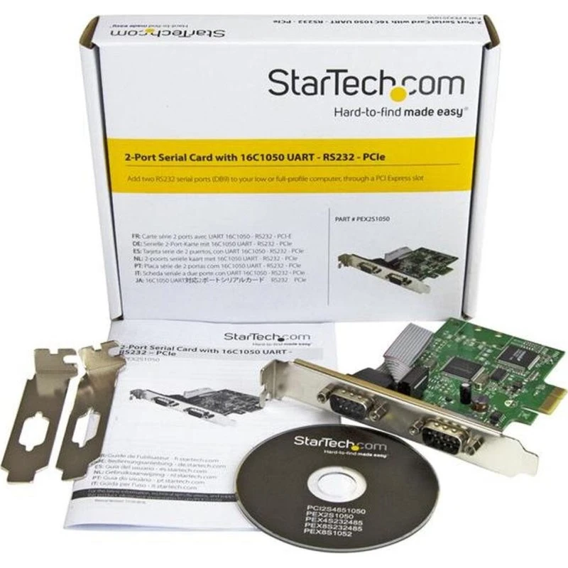 StarTech PEX2S1050 2-port PCIe RS232 (lavprofil)