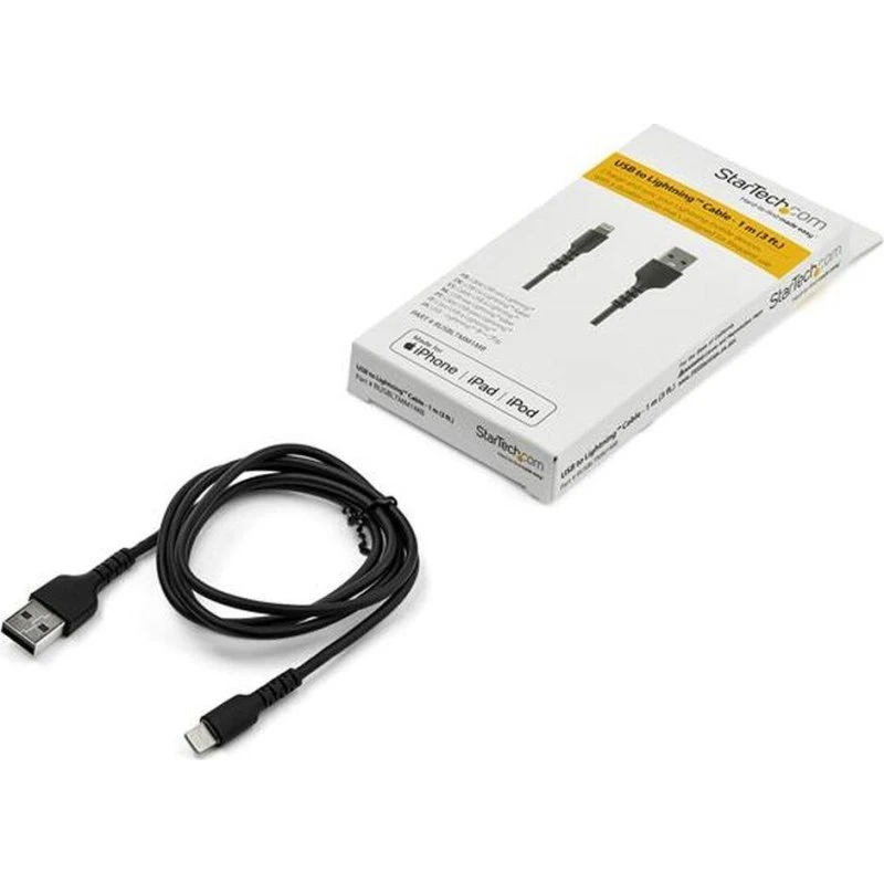 StarTech USB-A til Lightning kabel 1 m – MFi, sort