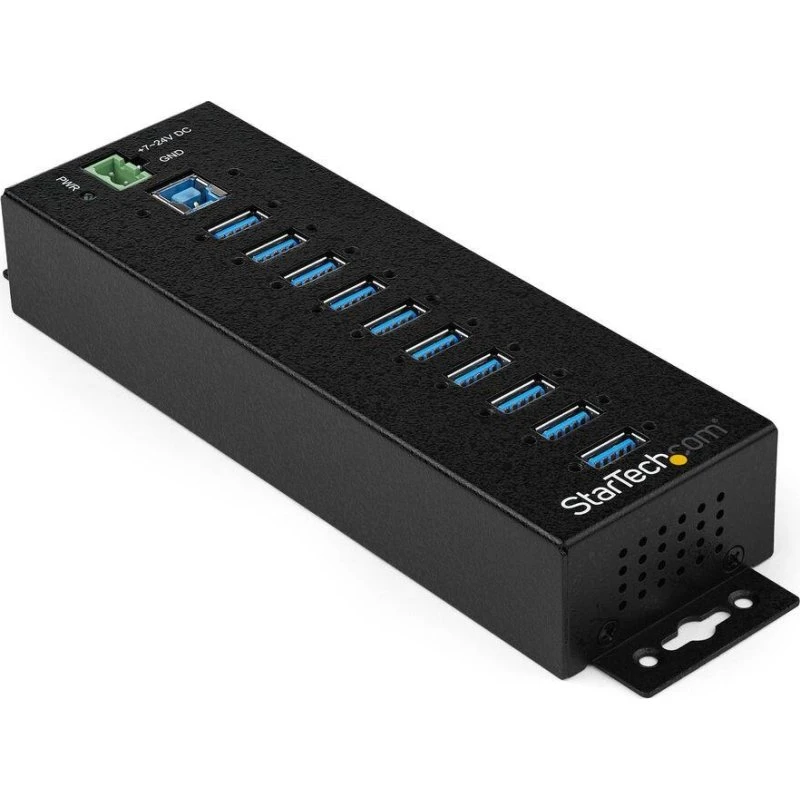 StarTech HB30A10AME 10-port USB 3.2 Gen1 industrihub m/adapter