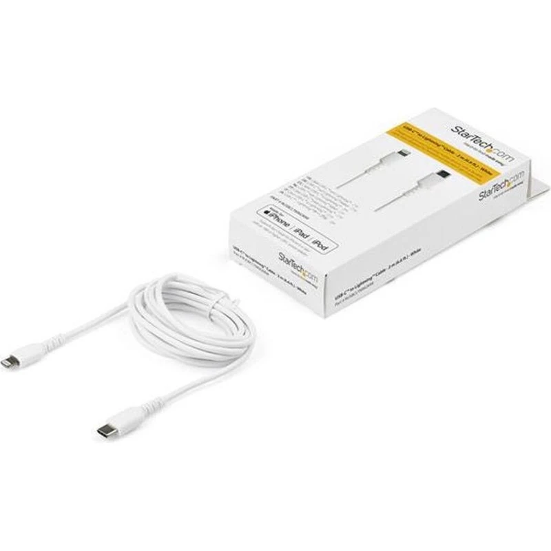 StarTech USB-C til Lightning 2 m – MFi, Heavy Duty (Hvid)