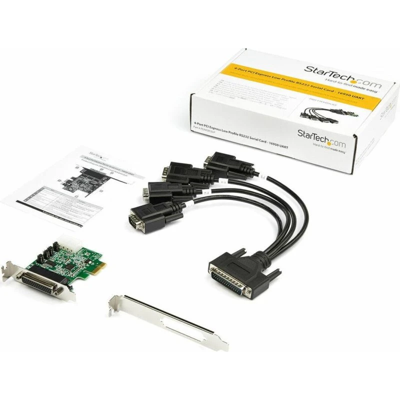 StarTech 4-port PCIe RS-232 (PEX4S953LP) - Lavprofil