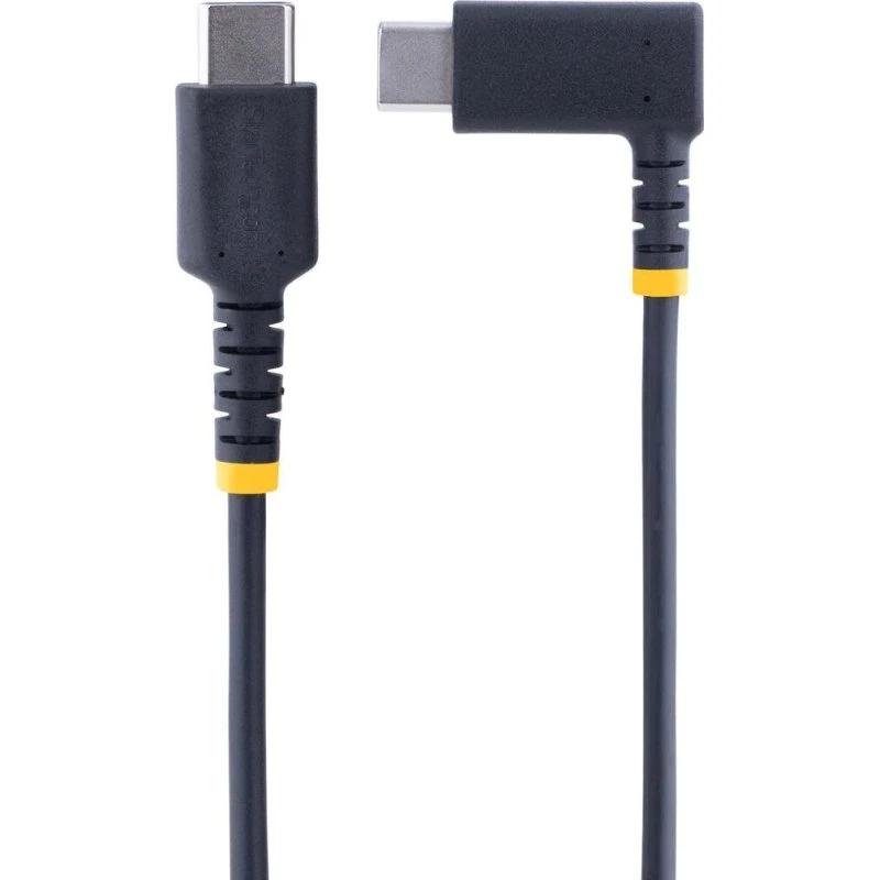 StarTech 2 m USB-C kabel 60W PD, højrevinklet, aramid
