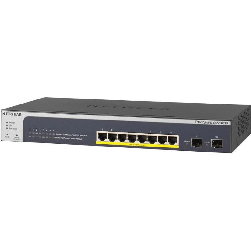Netgear GS510TPP 8‑port Gigabit PoE+ Smart Switch (190W)